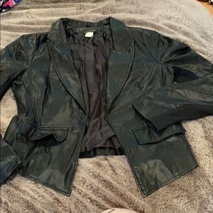 NEW Never Used VENUS LEATHER JACKET SZ 8 Black Z19